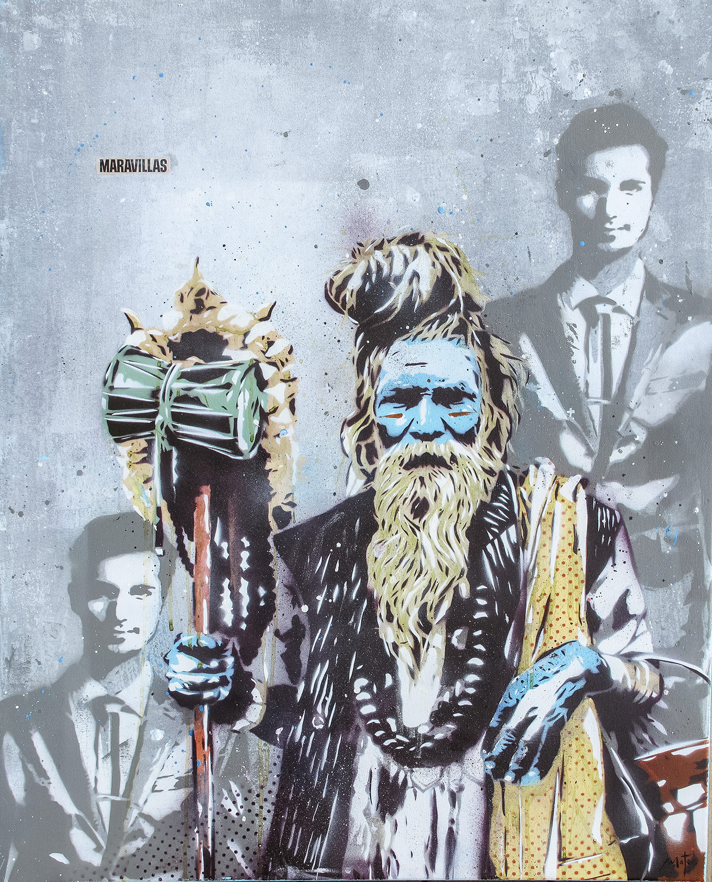 SÂDHU - stencil on canvas / 88 x 68 cm / aug 2014