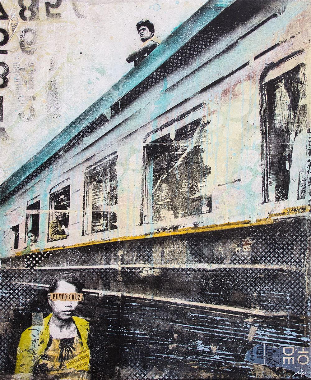 EXODE - mixed media on canvas