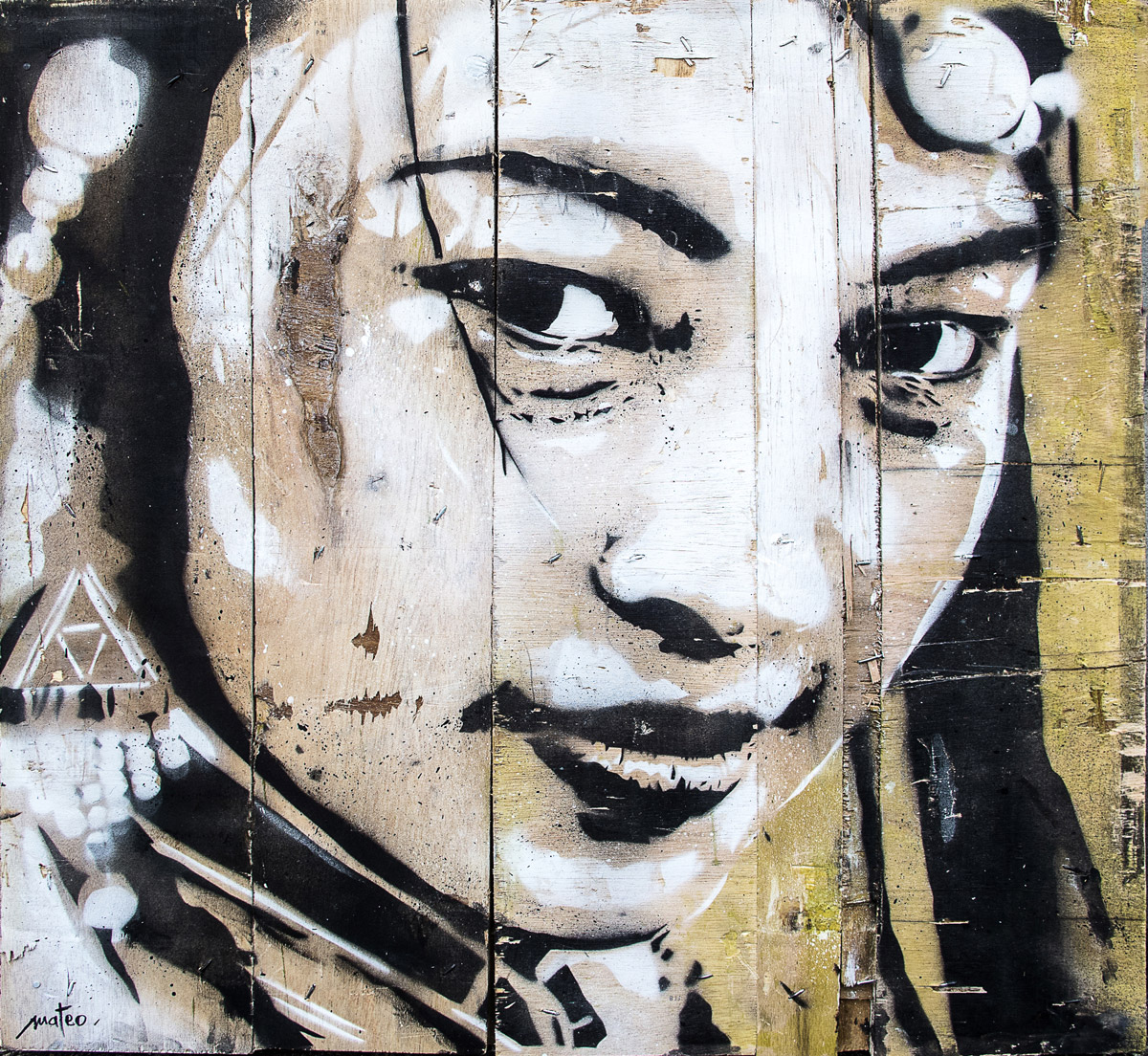 HISTOIRE DE POUVOIR 2 - spray on wood / 90x60 cm / april 2013