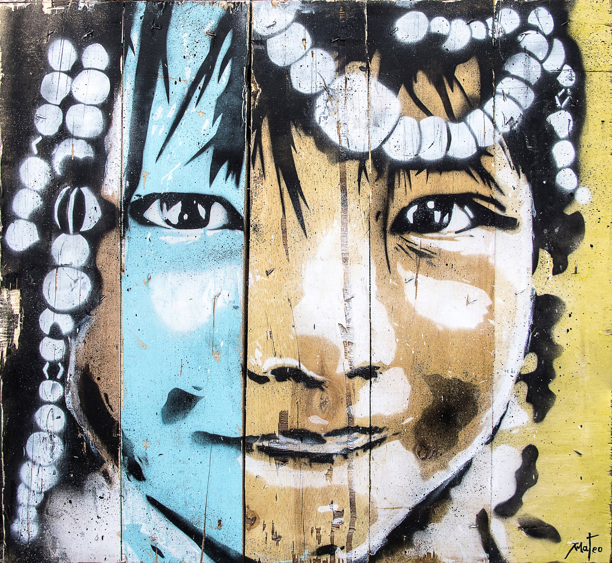 HISTOIRE DE POUVOIR 1 - spray on wood / 90x60 cm / april 2013