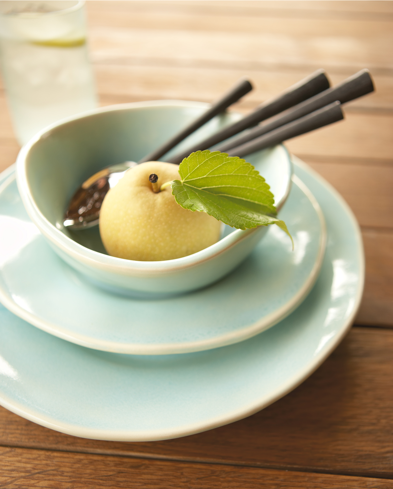 Product Photography Still Life Derek Israelsen Pear Aqua Bowls