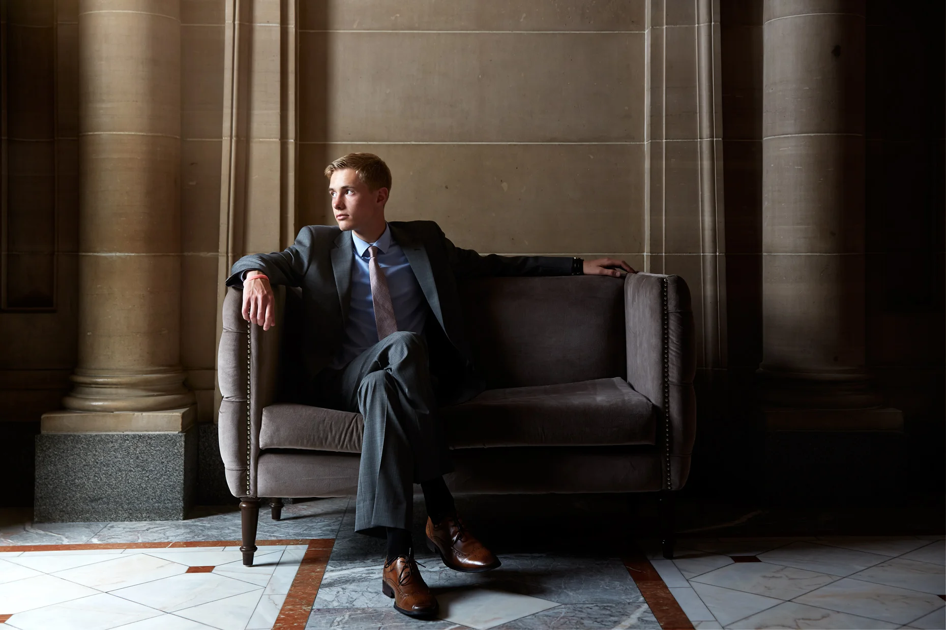 Portrait Photography Derek Israelsen Couch Business Man