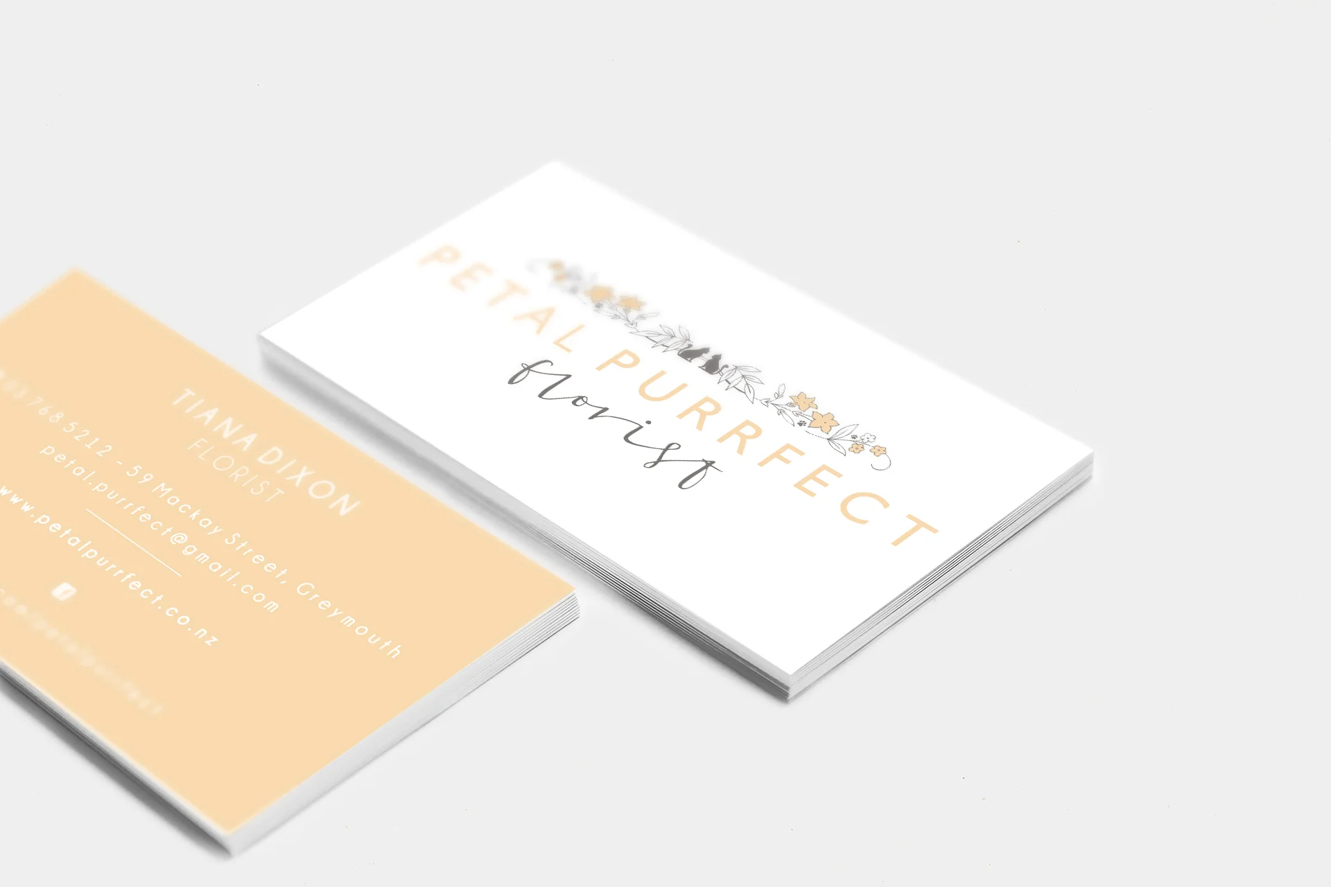 Petal Purrfect Business Card Design