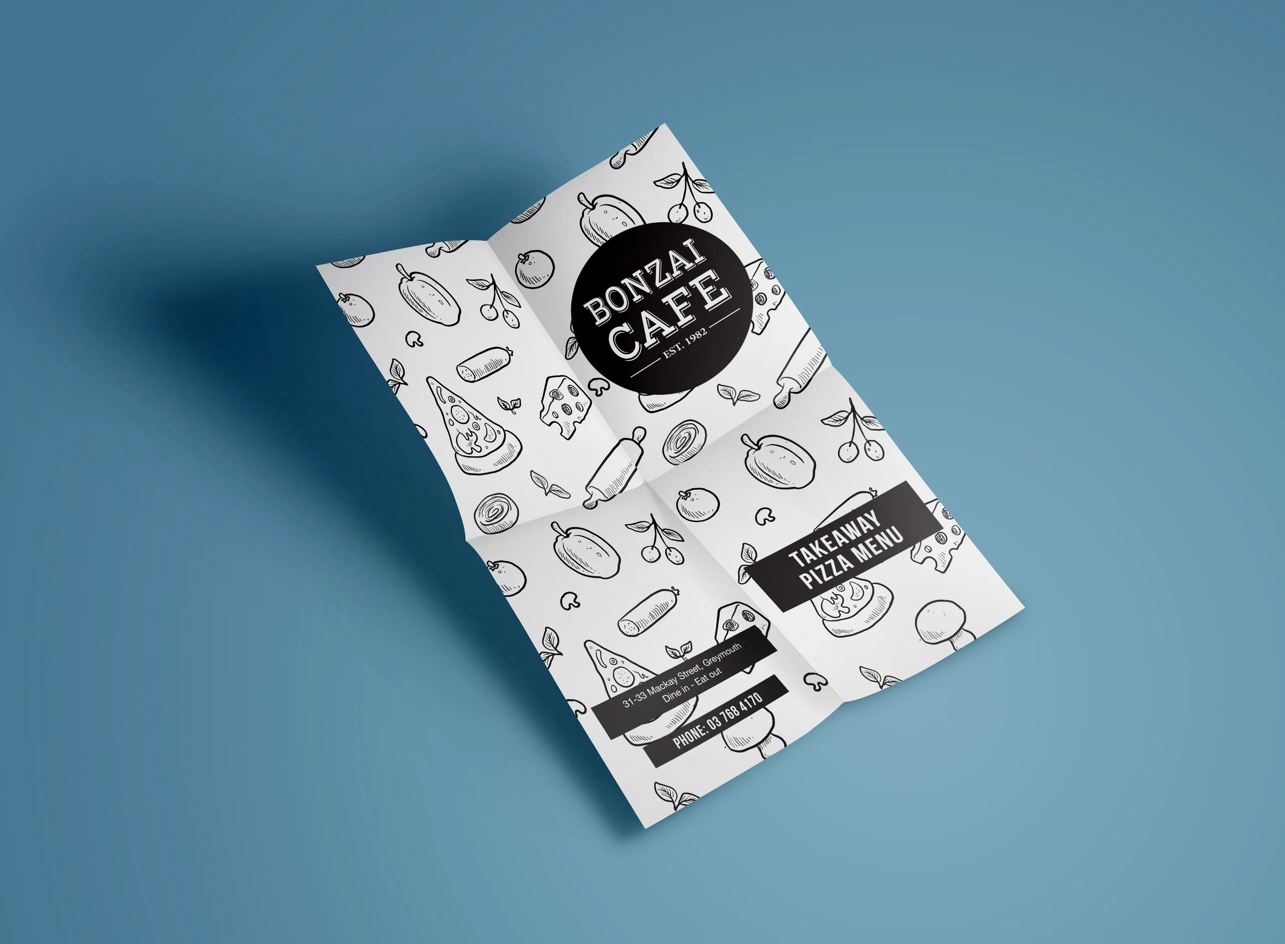 Bonzai Cafe Menu Design