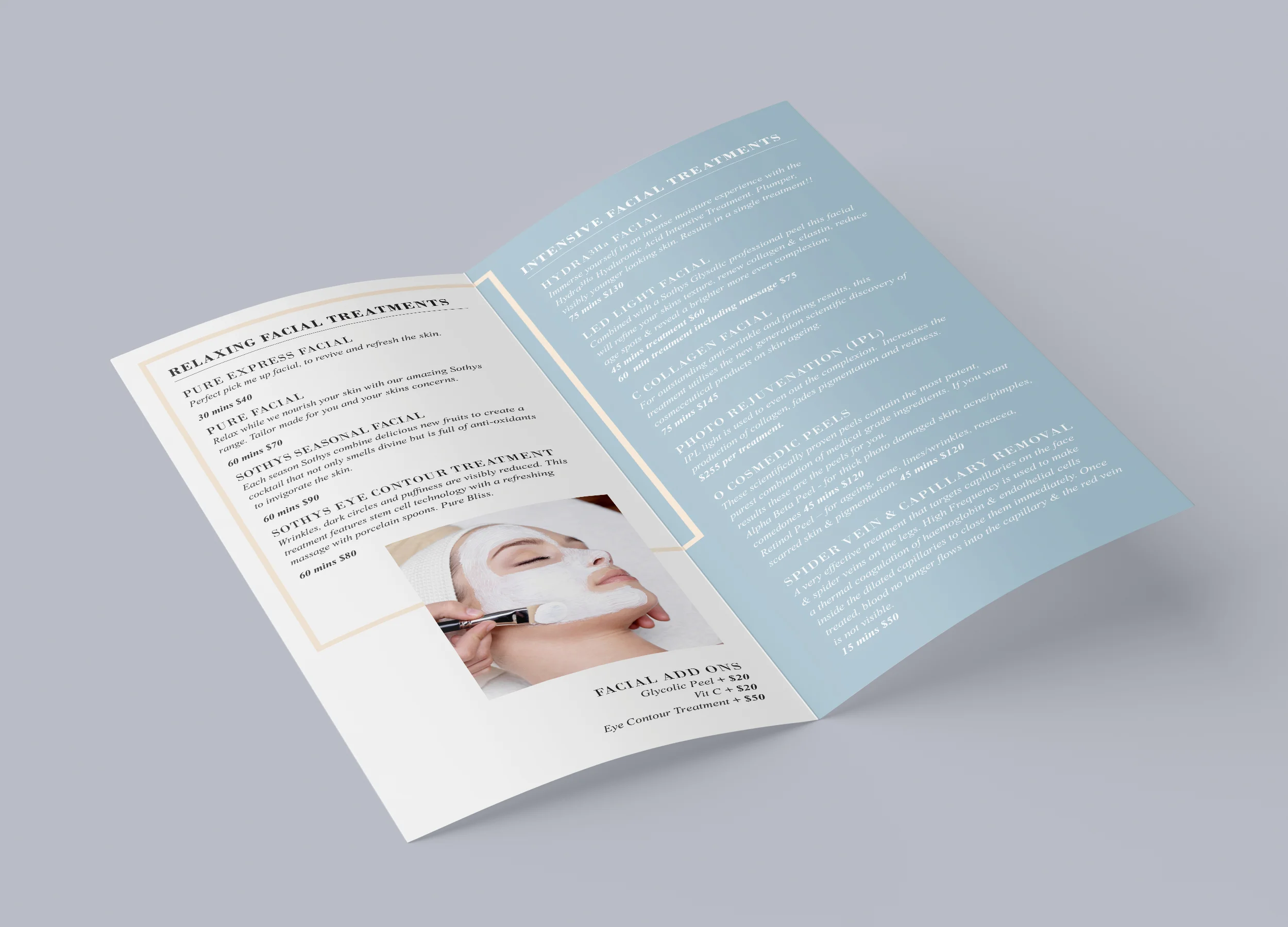 Pure Beauty &amp; Massage Brochure Design