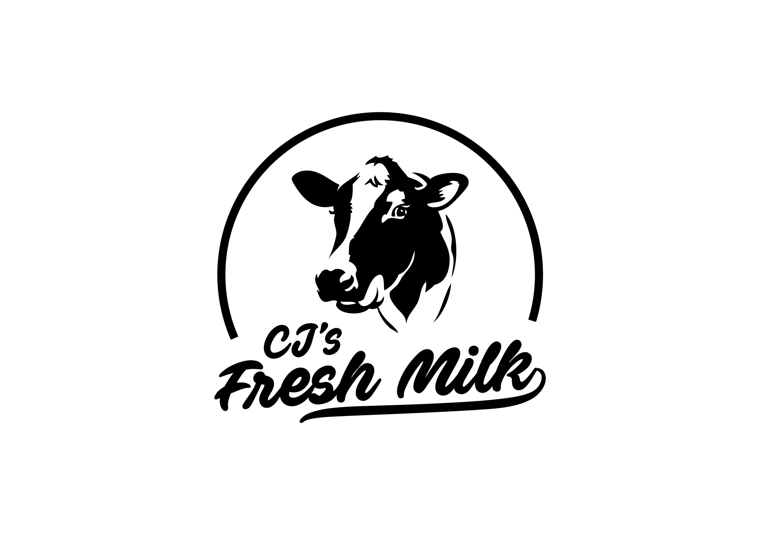 CJ's Fresh Milk Logo Design