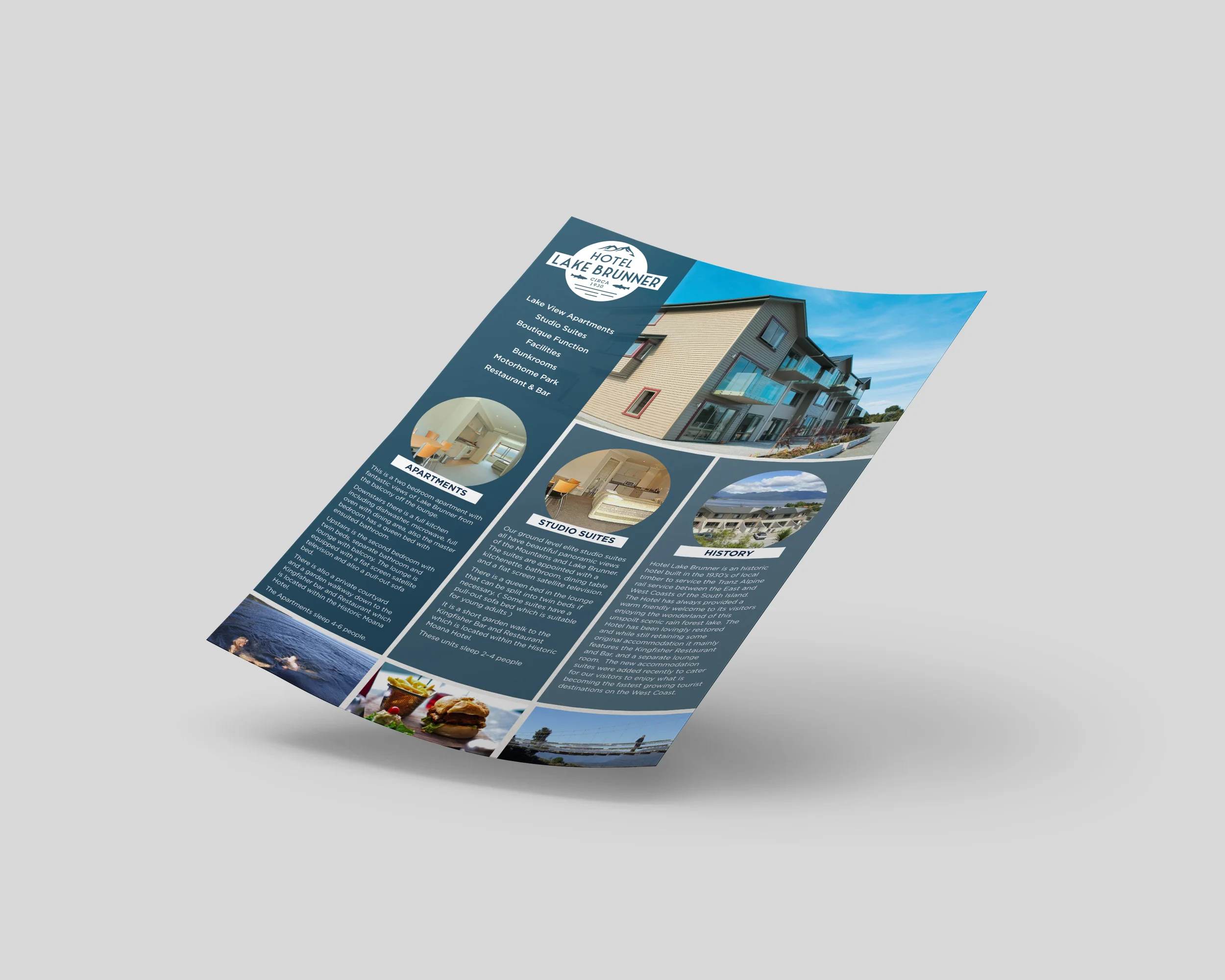 Hotel Lake Brunner Flyer Design