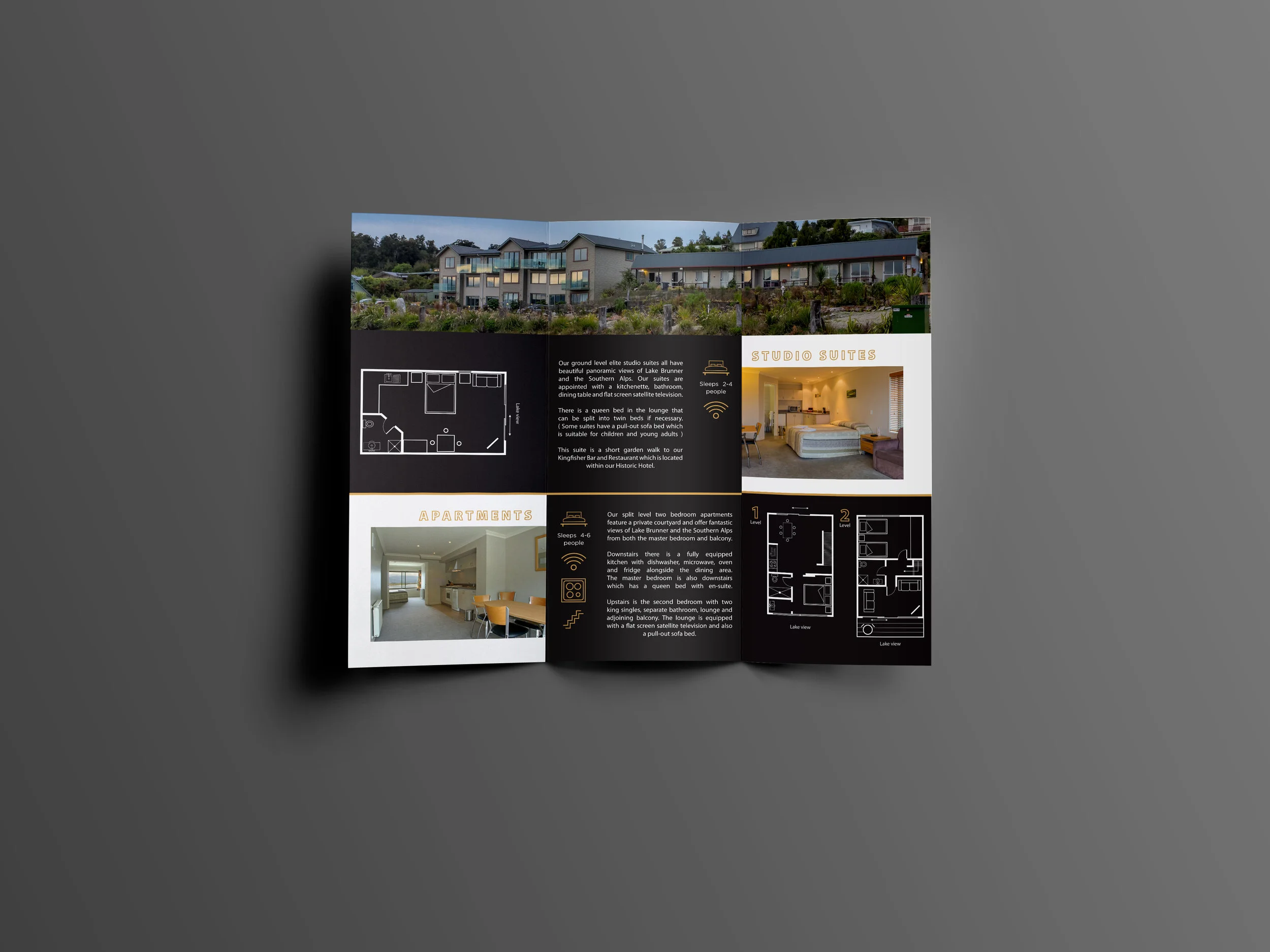 Hotel Lake Brunner Tri Fold Brochure Back