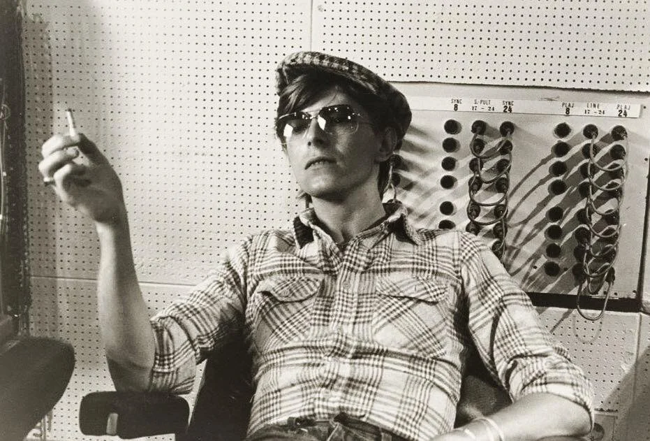 Bowie in the control room at Hansa Studios, Berlin.