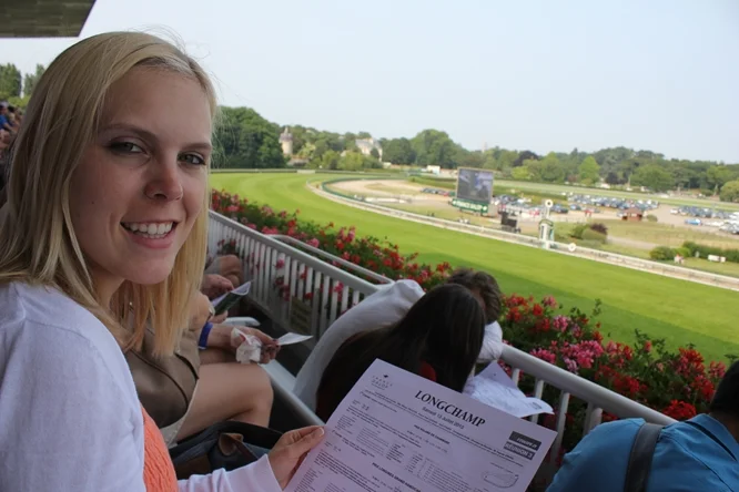 A day at the races, which was one of Hemingway's favorite activities. Of course, betting on the horses had nothing to do with it! 