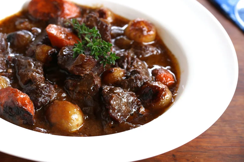 Boeuf Bourguignon, from DaringGourmet.com.