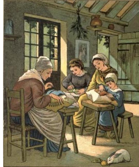 Traditional lace makers.