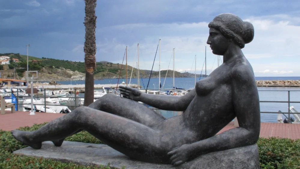 One of the many sculptures by Aristide Maillol in his hometown of Banyuls, where the Pyrenees Mountains tumble into the Mediterranean. Photo Travellati Tours.