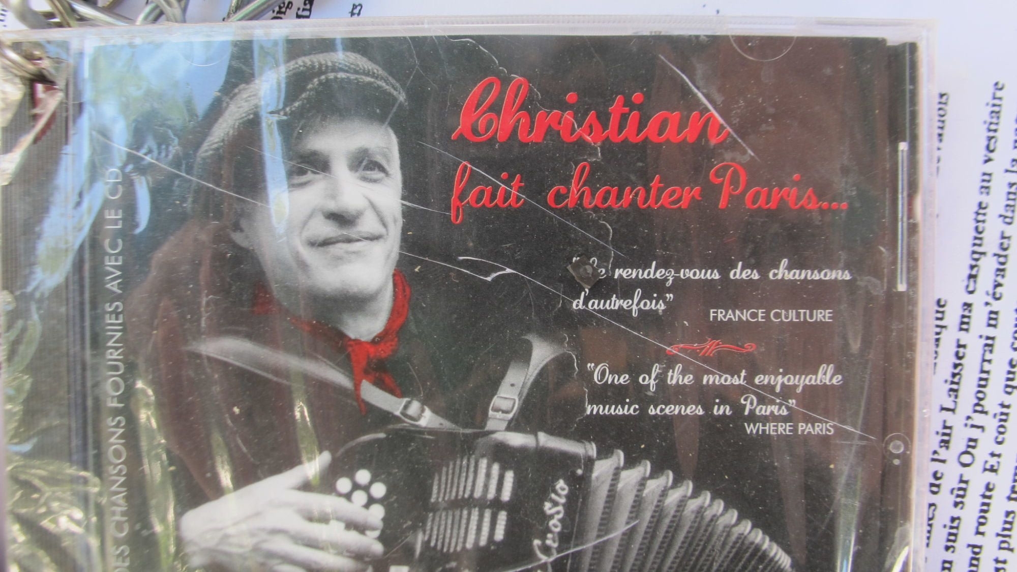 Christian Bassoul's CD at the bal musette "Le Petit Bal," Paris.