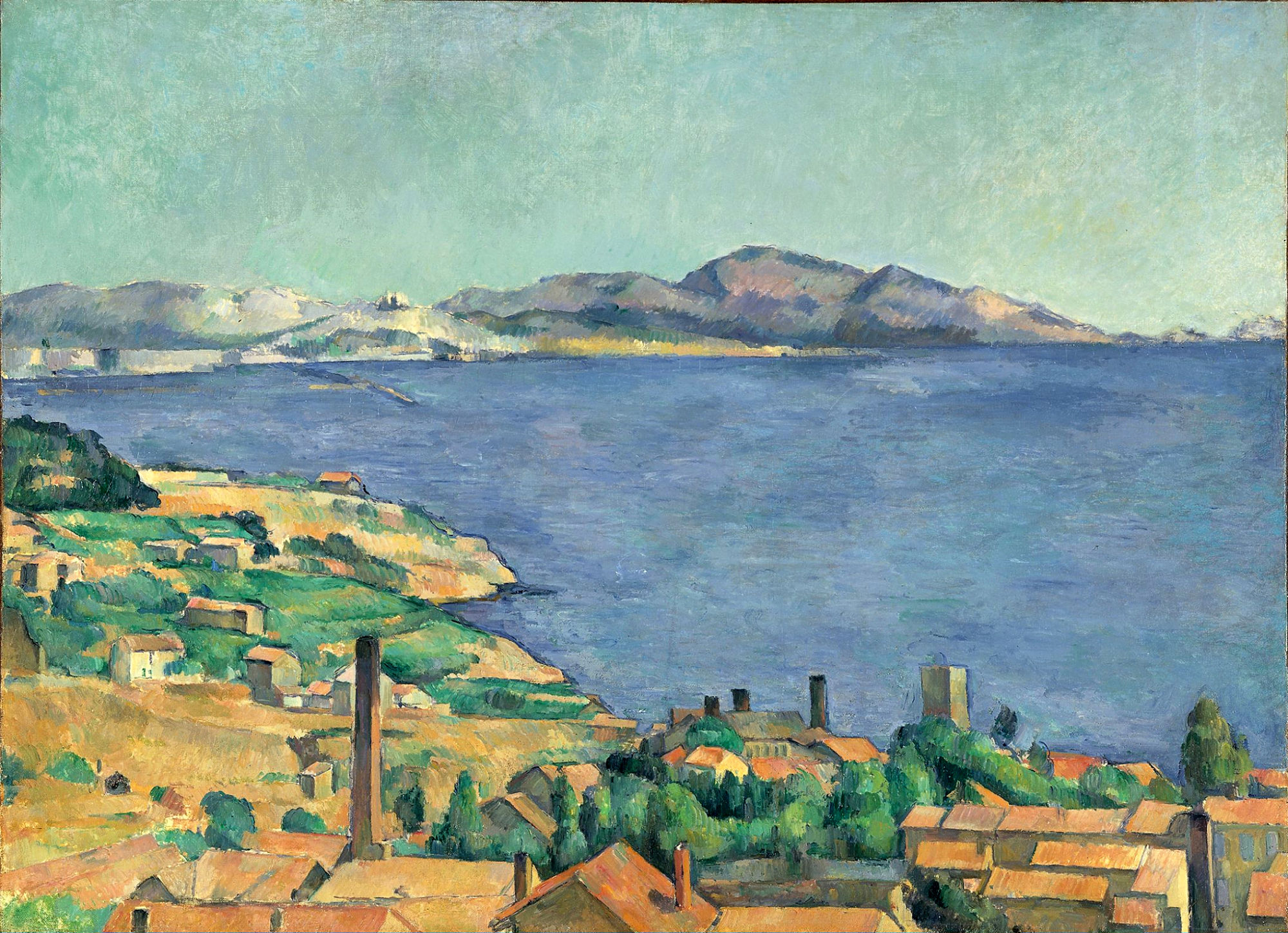 The Gulf of Marseilles Seen from L'Estaque, Paul Cézanne c1885, Musée d'Orsay.
