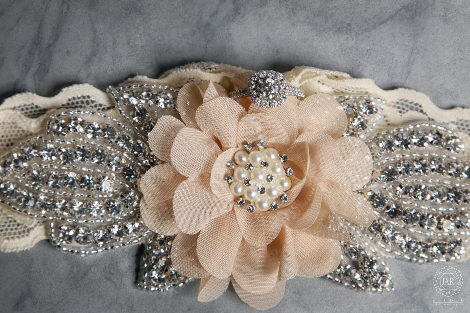 Engagement ring and garter Orlando Wedding Photography