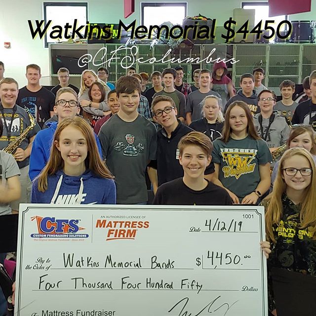Watkins 8th Annual Mattress Fundraiser and STILL a great day. They've earned over $30,000 lifetime!!!
@watkinsmemorial
#watkinsmemorial #watkins #pataskala #mattressfundraiser #cfscolumbus #cfs #band #sleep #mattress #annual