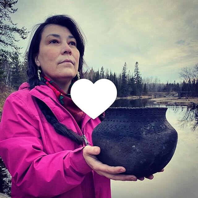 #nationalindigenouspeoplesday  New find for me....@adams_kc  This inspiring woman handbuilds gorgeous pots, digs her own clay, and creates beautiful multimedia with birch and copper, installations an activist.  Wow.  A workshop on SaltSpring Island p