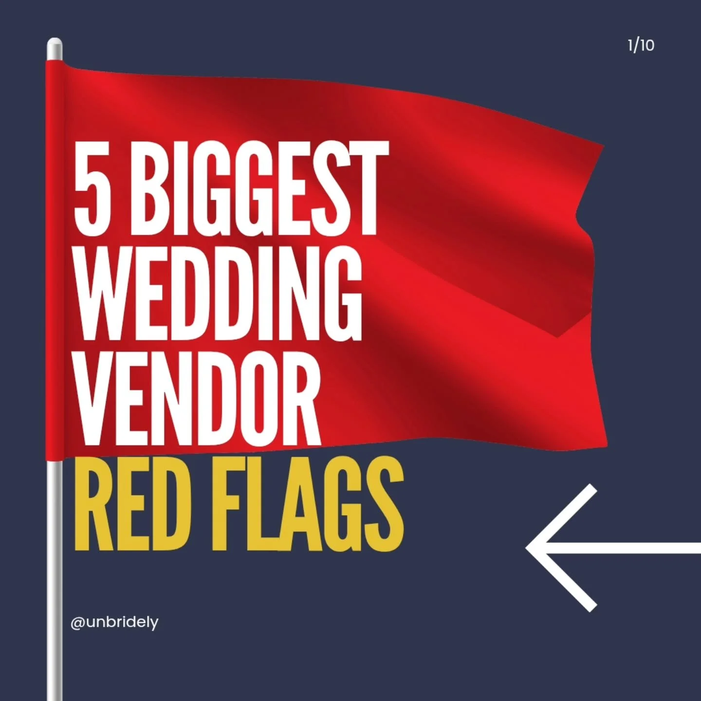 Just like in dating, your search for the right wedding vendors can come with its own set of warning signs. ⛳

And ignoring those red flags can lead to real headaches like forfeited booking fees, last-minute scrambles when a vendor cancels, or worse&m