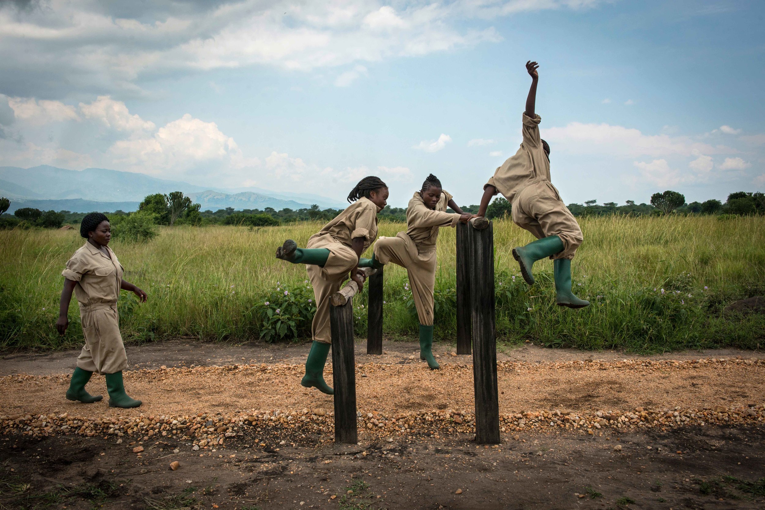  Female Rangers-in-Training complete the obstacle course, and each ranger's time is posted in the mess hall.  For the first time, women have taken up the most dangerous job in wildlife, becoming para-military rangers at the Virunga National Park in D