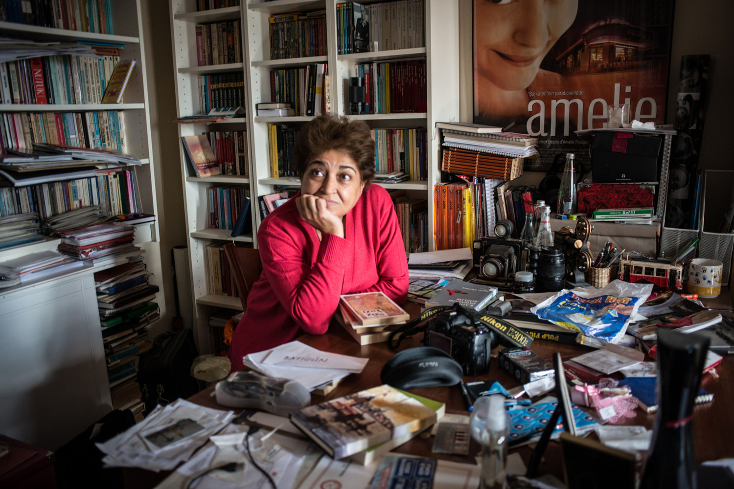  Emek, at her home office in Izmir, Turkey. Emek is a spiritual advisor as well as a medium. 