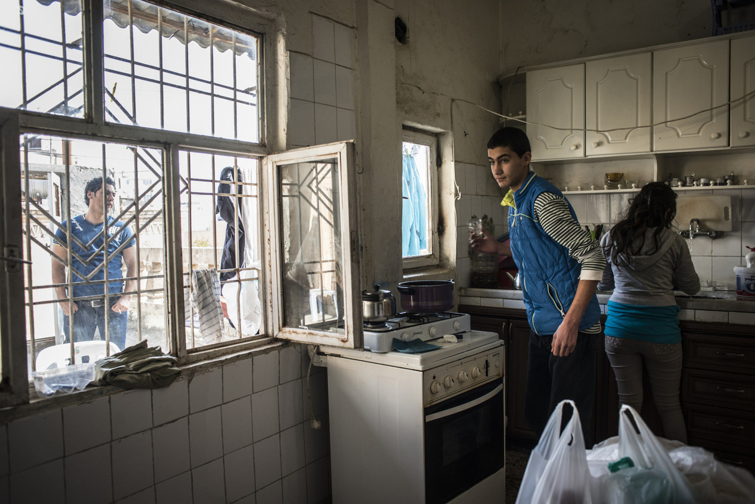  The Mirza family lives in the Mor Barsaumo cultural center with one other family where they are waiting for relocation to Europe. The Syriac community in Midyat has provided them with free accommodations and food to assist with their transition.&nbs