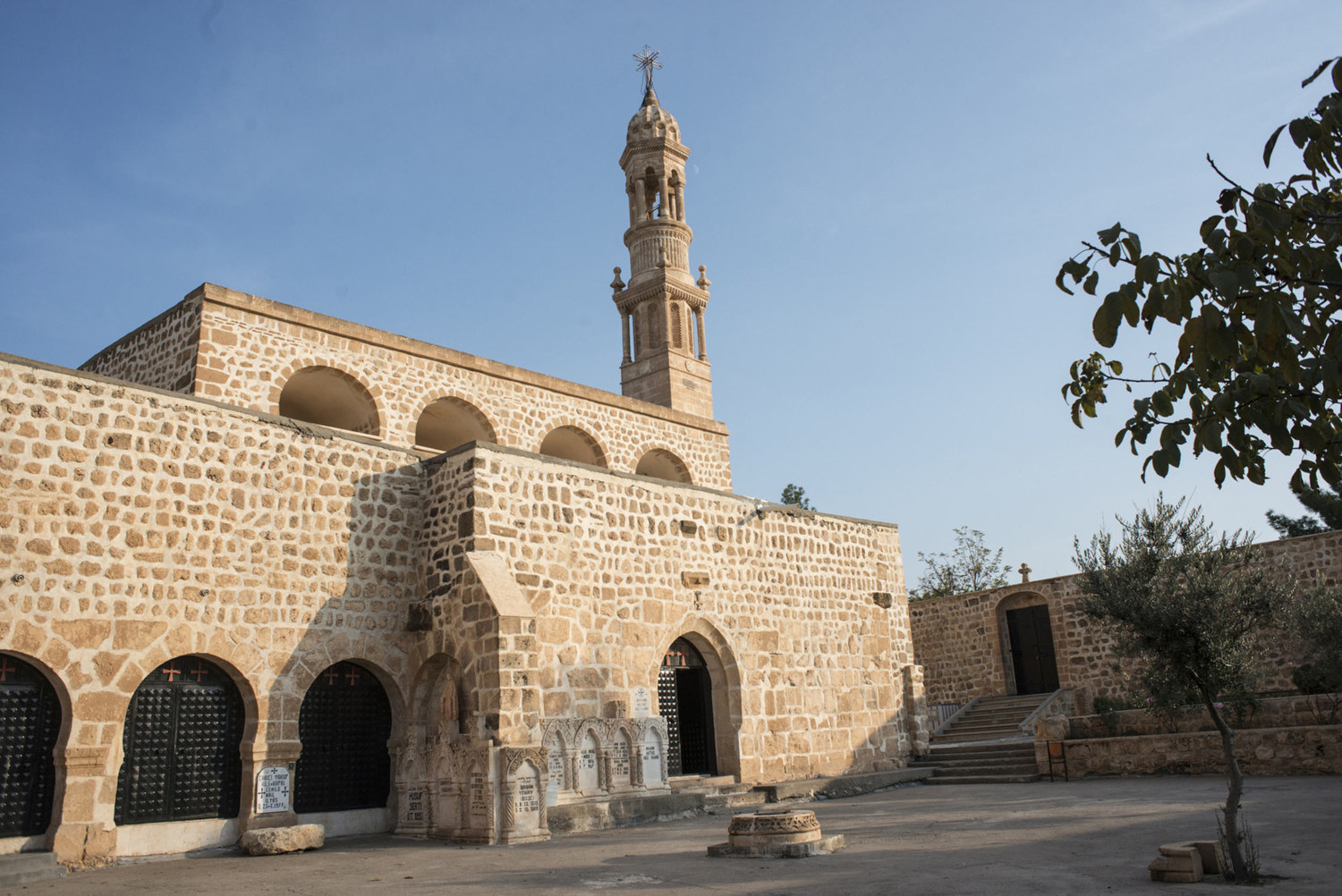  The exterior of the chapel of Mor Abraham, a monastary located on the outskirts of Midyat, Turkey.

Mor Abraham's land has been used as a refugee camp to house Syrian refugees and currently has two Christian men. 