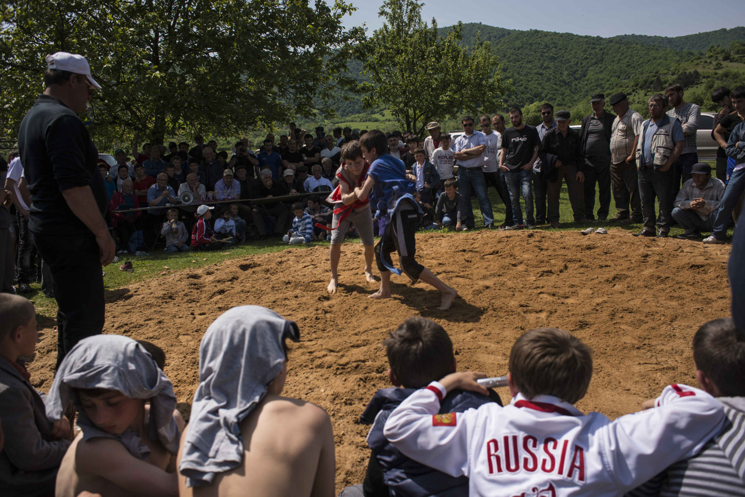  A wrestling tournament is held in honor of Victory Day.

 