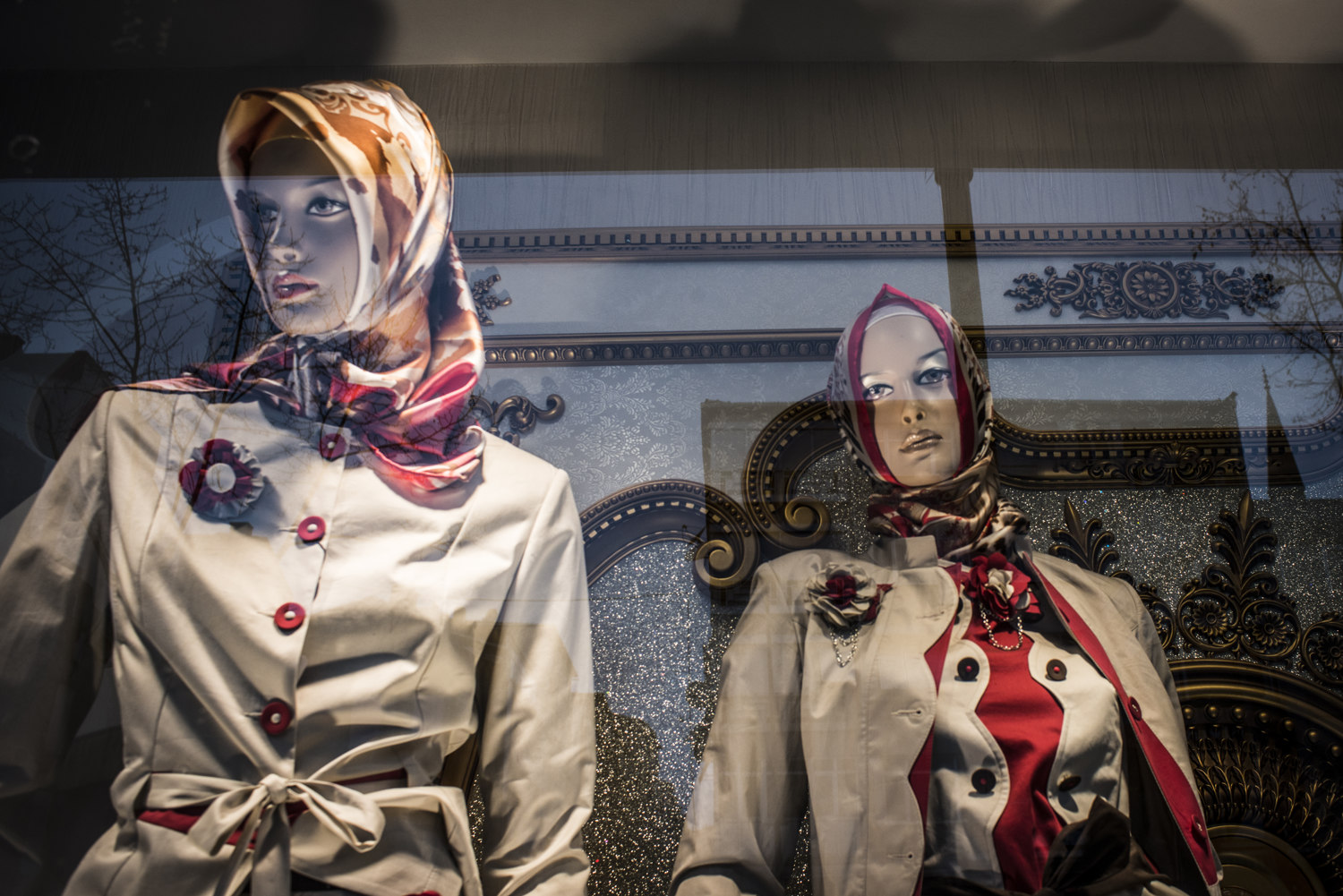 Mannequins places in store windows in the Fatih district of Istanbul, Turkey. Fatih is known as one of the most conservative districts in the city. 