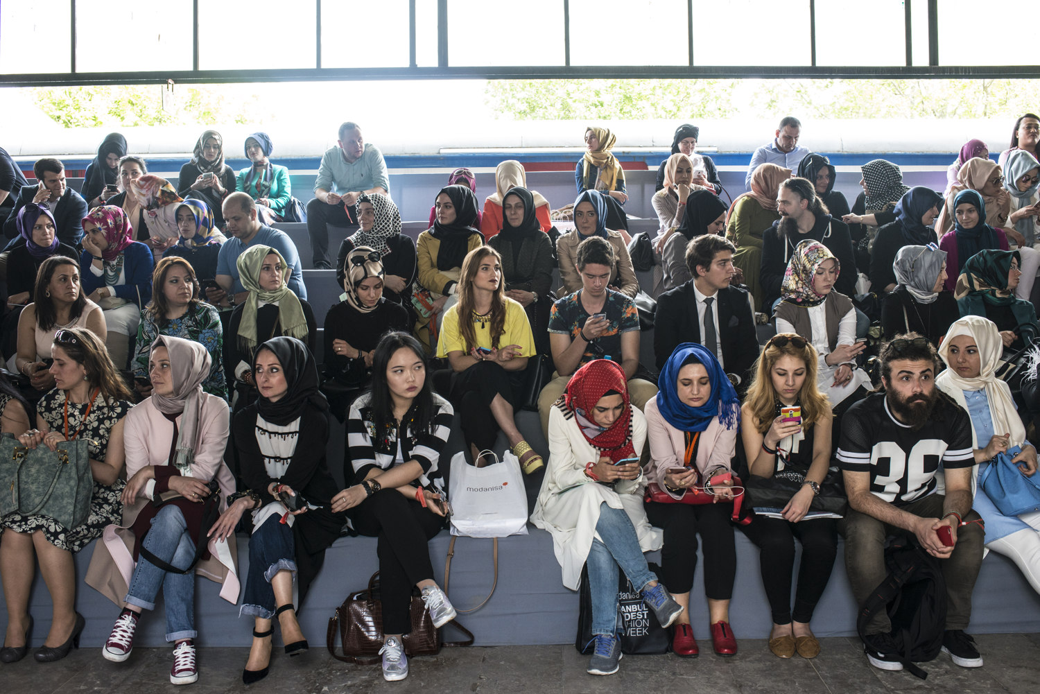  Runway shows from the first day of Modanisa's Istanbul Modest Fashion Week which takes place at Haydarpasa train station in Istanbul, Turkey on May 13th, 2016. 