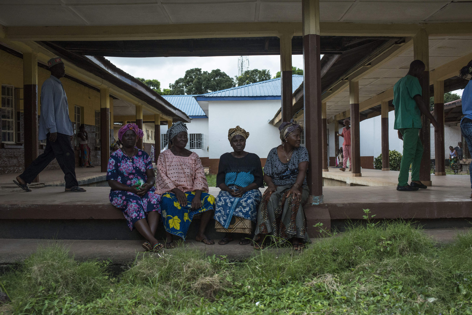  The family of Christiana Dasama,17  waits for her to leave surgery after giving birth at Kenema Government Hospital in Kenema, Sierra Leone on November 11th, 2015. 