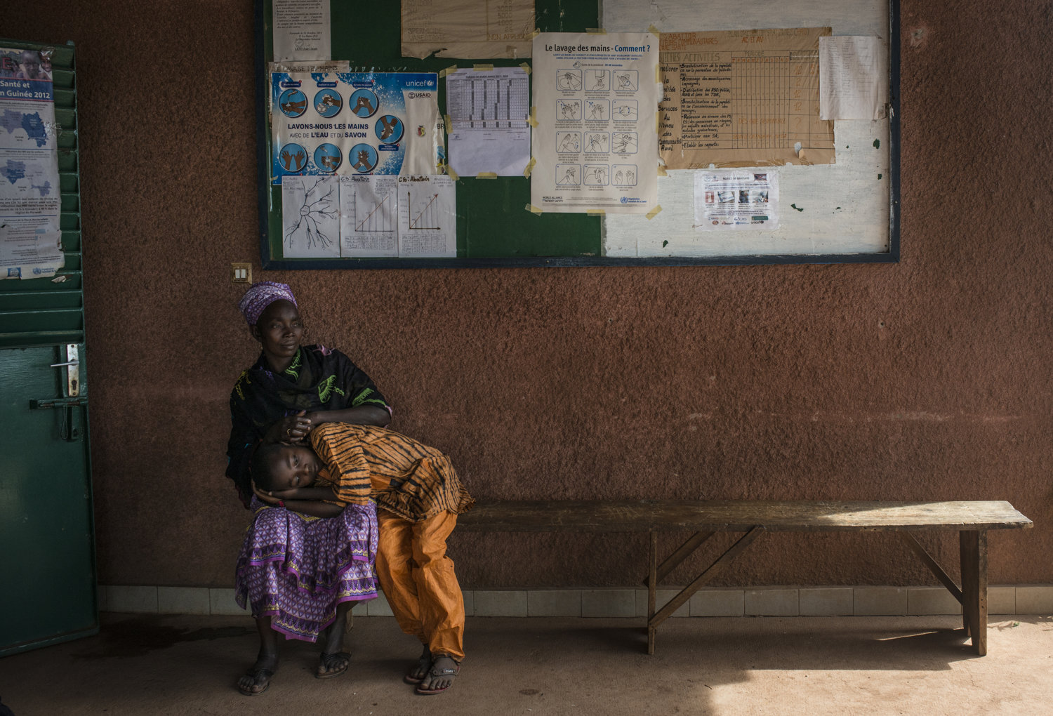  The waiting room at the Faranah Health center in Faranah, Guinea on November 17th, 2015. 