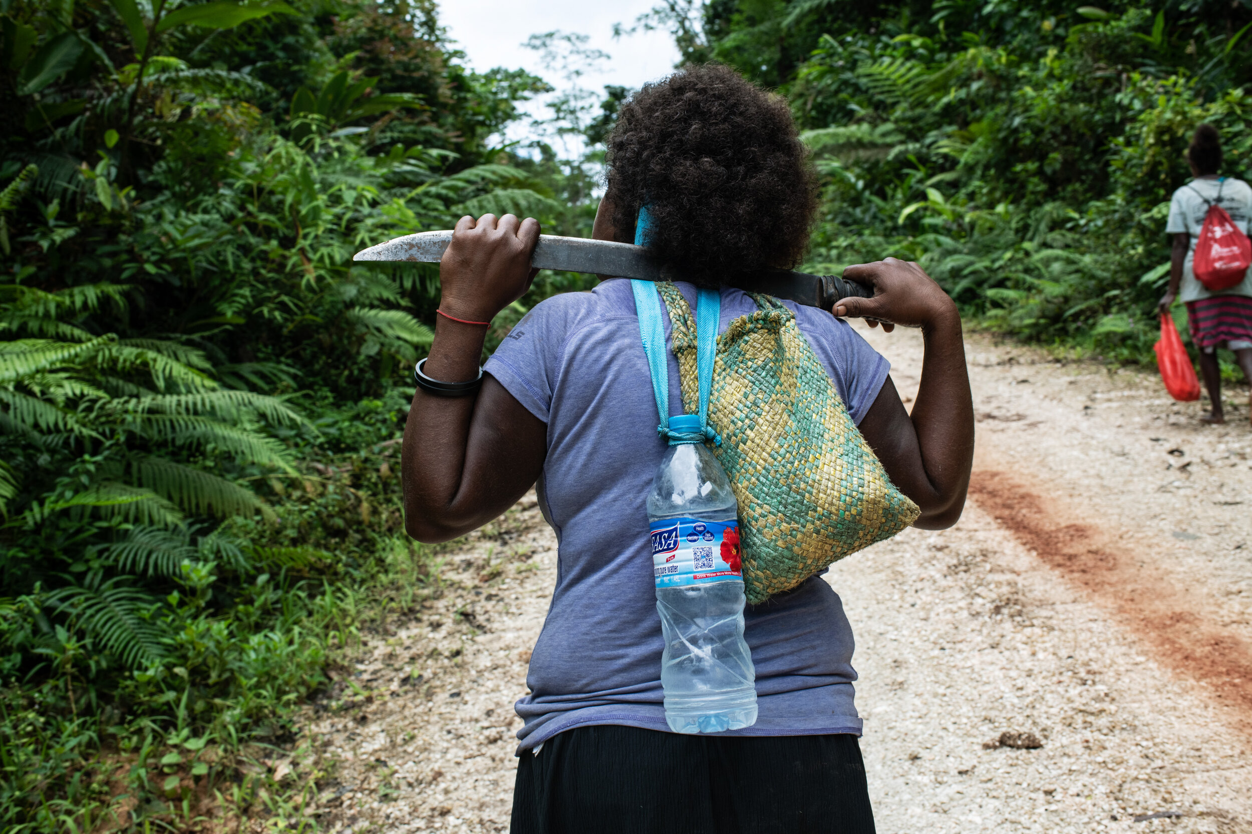  Women from the village of Igwa volunteer to police the Ngu Brothers logging company on September 18th, 2019, owned by Chinese-Malaysian Derrick Ngu, to make sure they only log in the allowed area. Often companies ignore boundaries and pick out the h