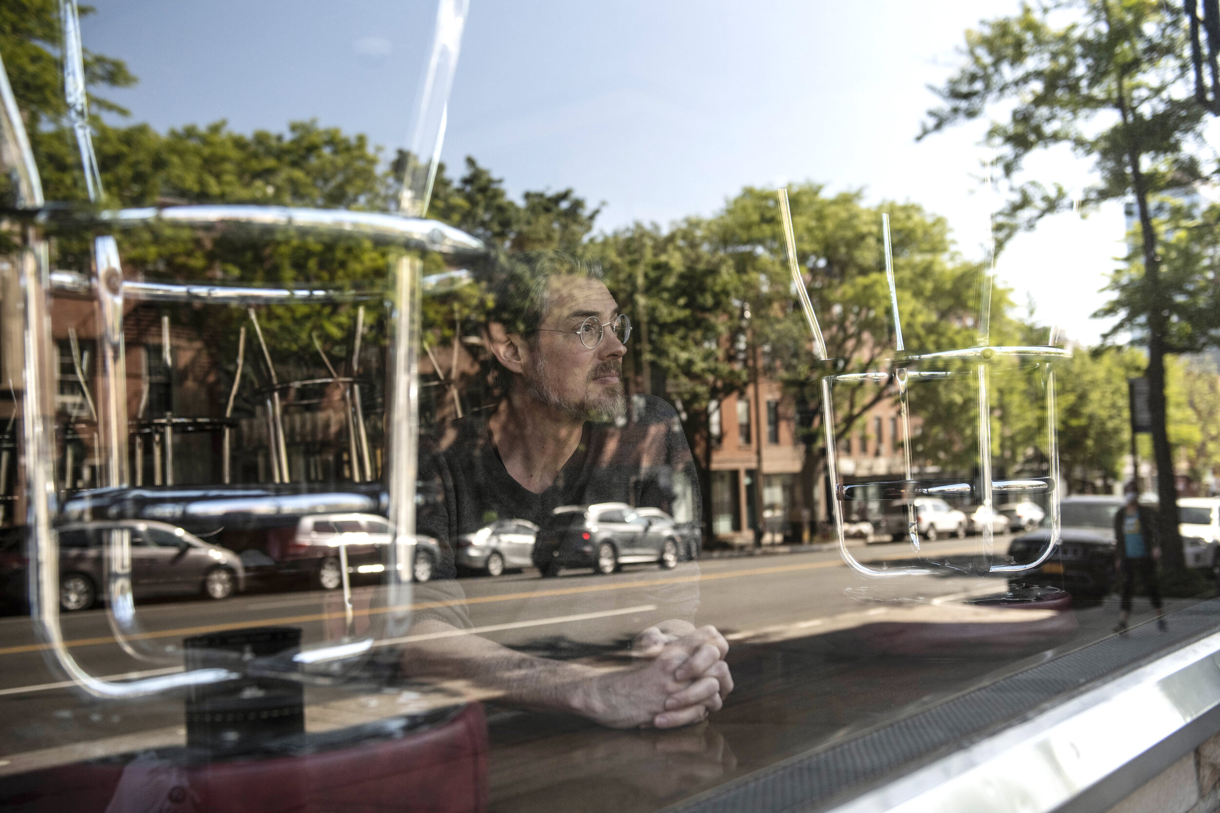  Toby Cecchini, who had COVID earlier this year, photographed in his bar Long Island Bar on Atlantic Ave in Brooklyn on May 21st, 2020. 