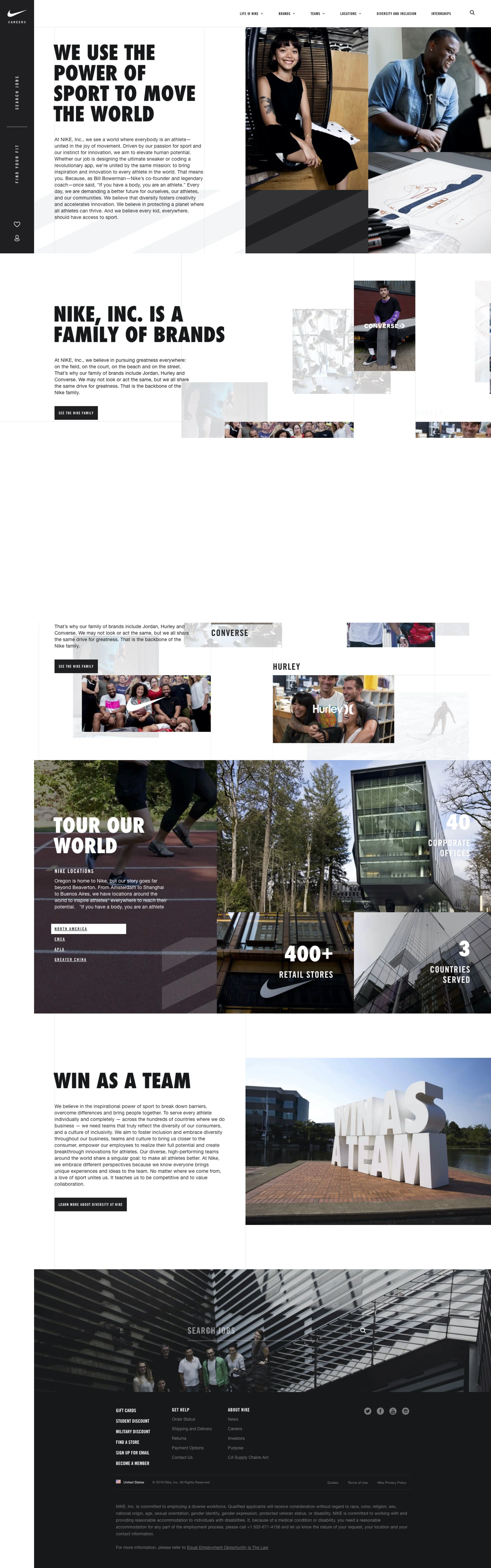 nike town careers