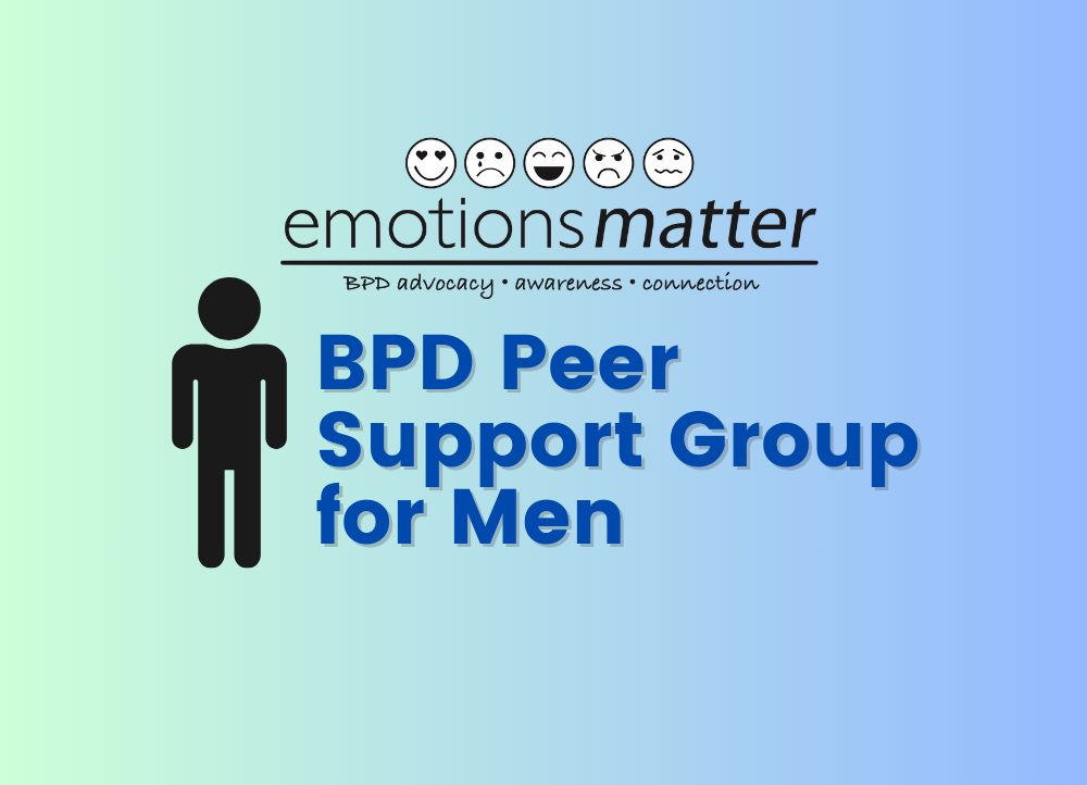 BPD Peer Support Groups- Topic: Men's Group