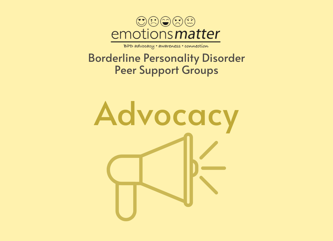 BPD Peer Support Group - Topic: Advocacy