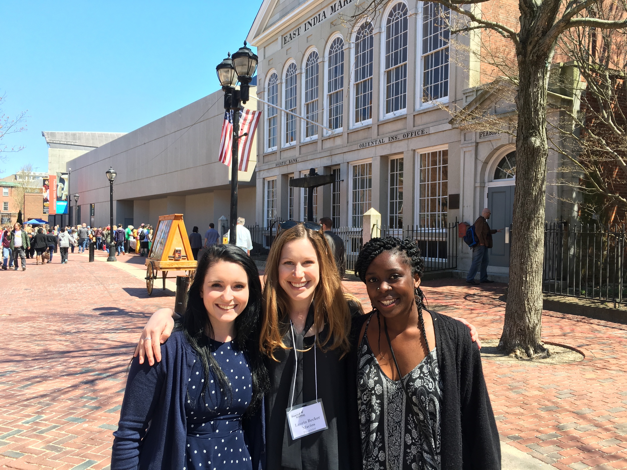 with the lovey Katherine & Sharon, Mass Poetry interns extraordinaire