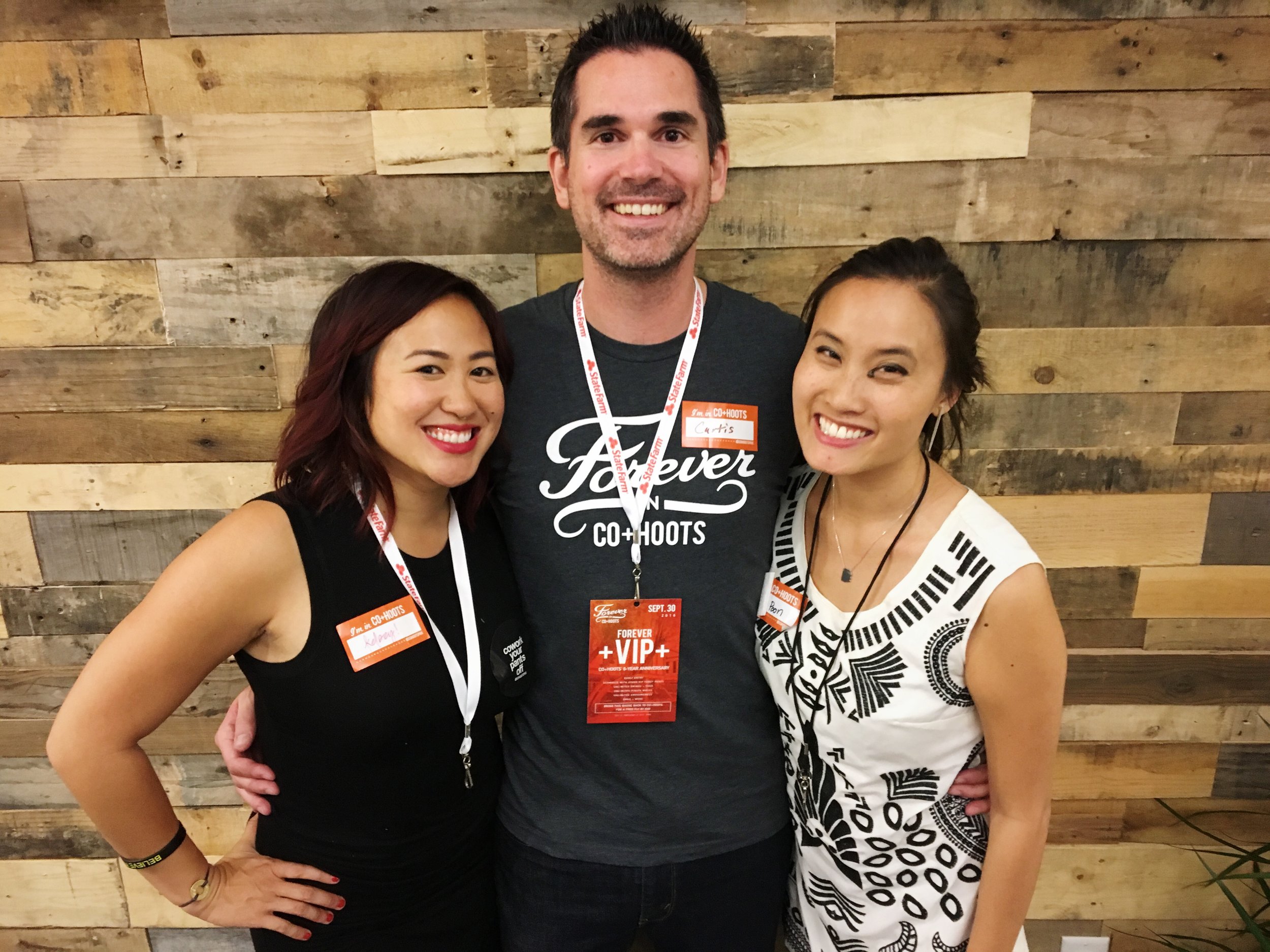 Kelsey Wong (Employee #1), Curtis Miller (OG Cohootian), and Jenny Poon (Fearless Founder)