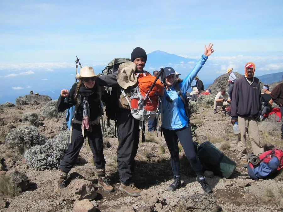 We made it up Breakfast Wall. Rome carrying the James pack as well as his own. You can almost see the shirtless nut with the bandanna on the right.