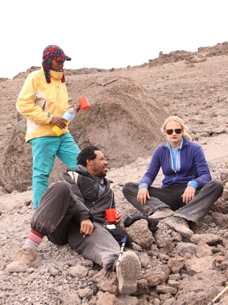 Ebrah in his mountain uniform with Rome and og