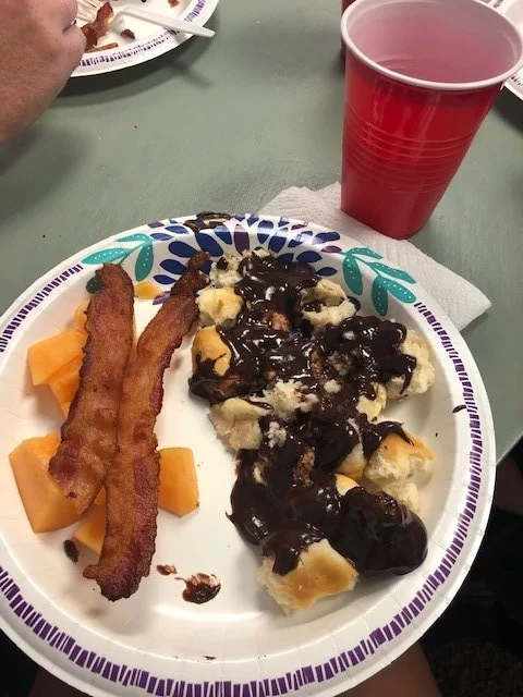 This day, we had biscuits and chocolate gravy (and fruit and bacon) prepared by our very own Katie Holcomb (another missionary). Thanks Katie!!