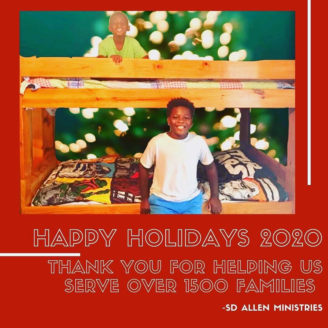 On this giving Tuesday we want to thank everyone that has supported us this year! We will deliver over 300 beds to our neighbors in need! Please consider making an end of the year donation to S.D. Allen Ministries via our website, sdallen.org, or m
