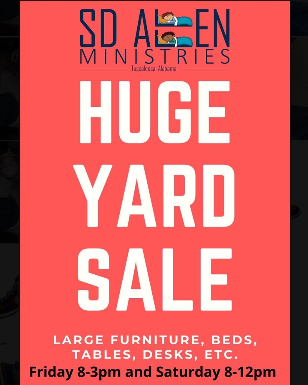 It's that time again! Come to our warehouse sale this Friday and Saturday for some deals on bicycles, entertainment centers, antique bed frames, and much more! All proceeds benefit our ministries! #offthefloor