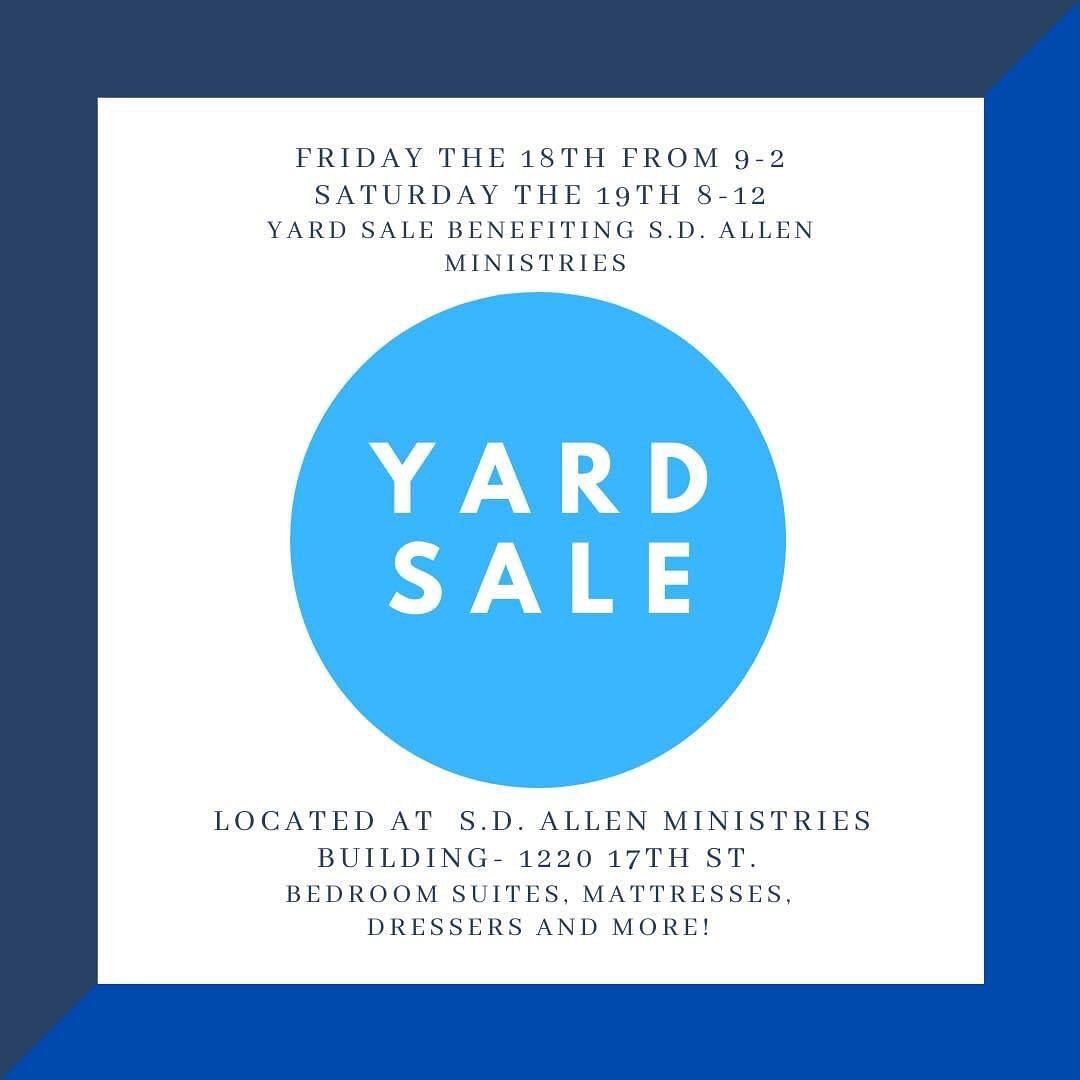 Huge Yard Sale Friday and Saturday! Don't miss out on some great items cheap! All for a great cause! Check out the videos and photos for items and pricing. Come shop with us and help get our neighbors #offthefloor