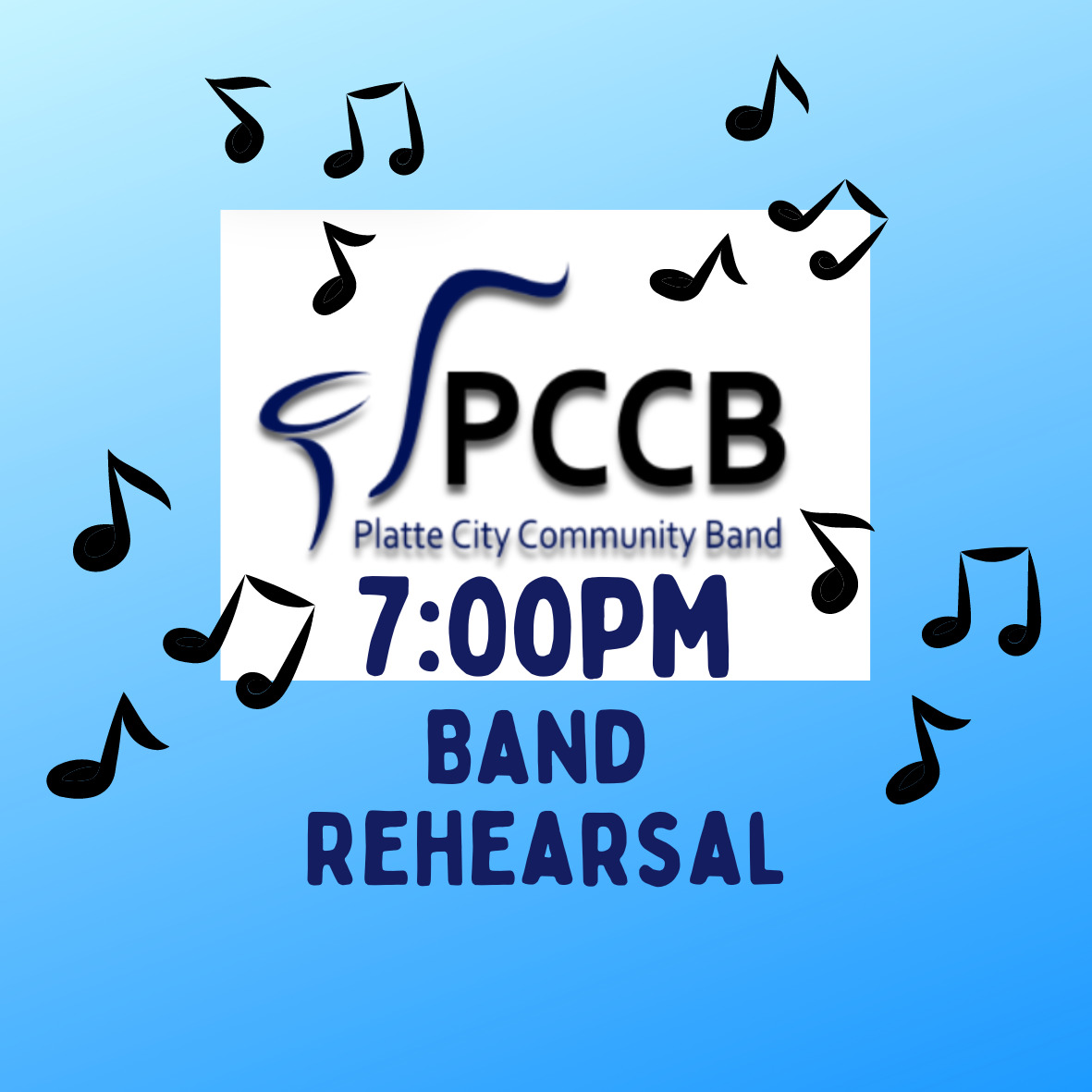 PCCB Tuesday rehearsals for 2025-2026 season