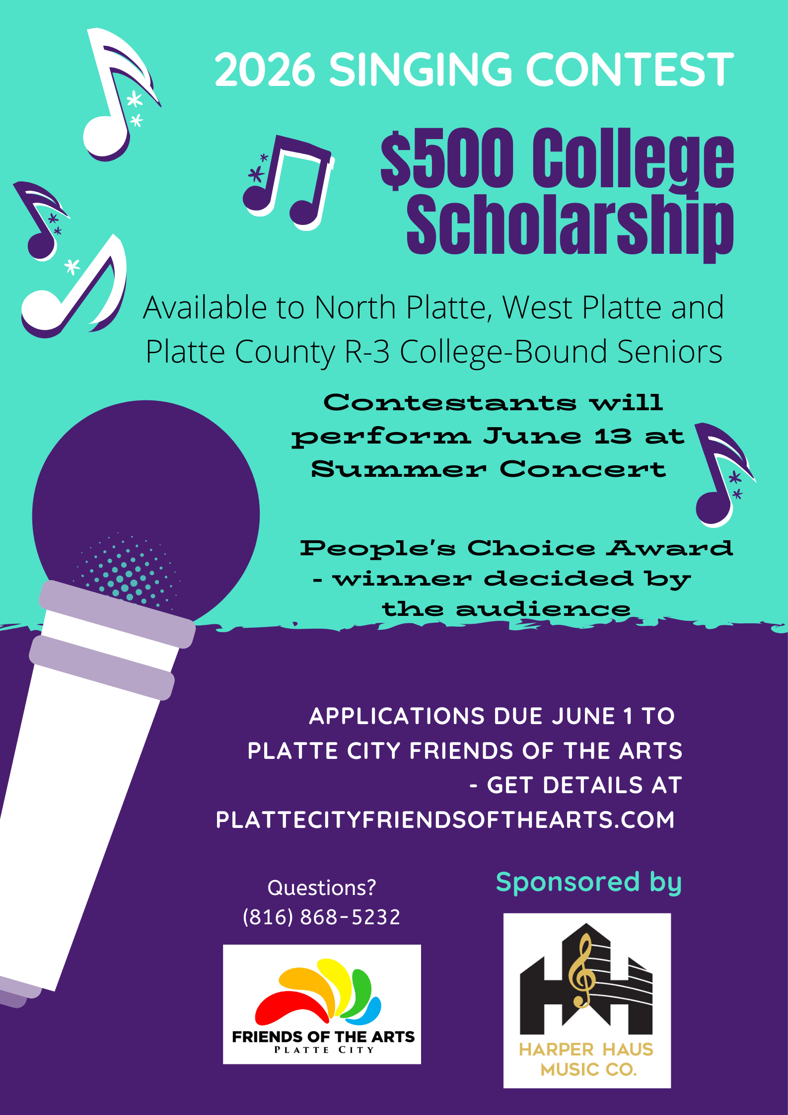 Singing Contest for $500 College Scholarship (2026)