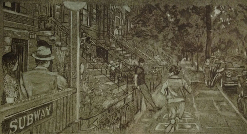 Up From The Subway underpainting from The Sound of All Things