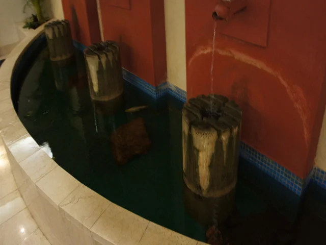Lobby water feature before the upgrade