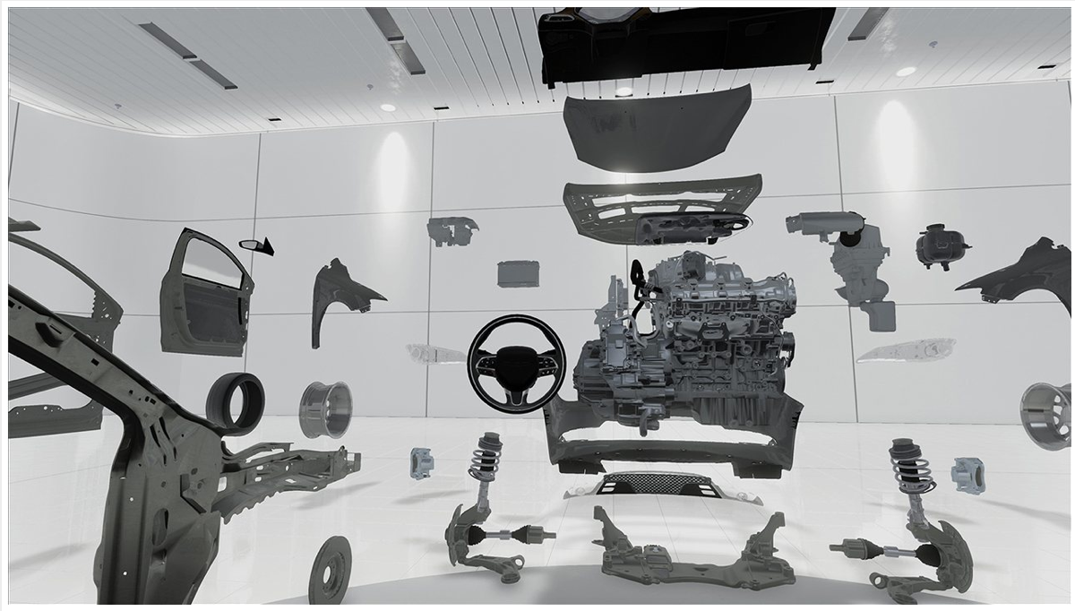  VR Oculus Rift screen shot - 'Exploded View of the Chrysler 200' 